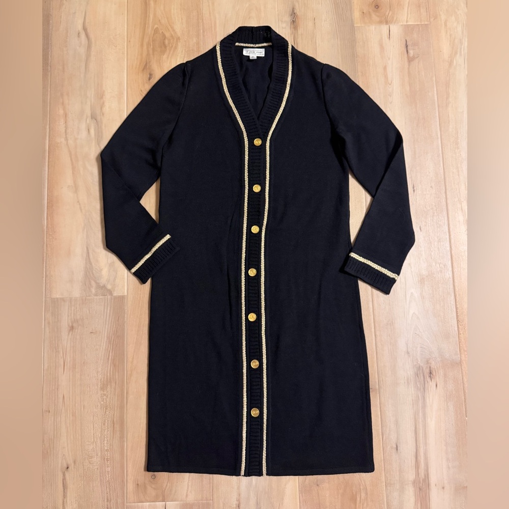 St. John Sport Long Wool Cardigan Sweater